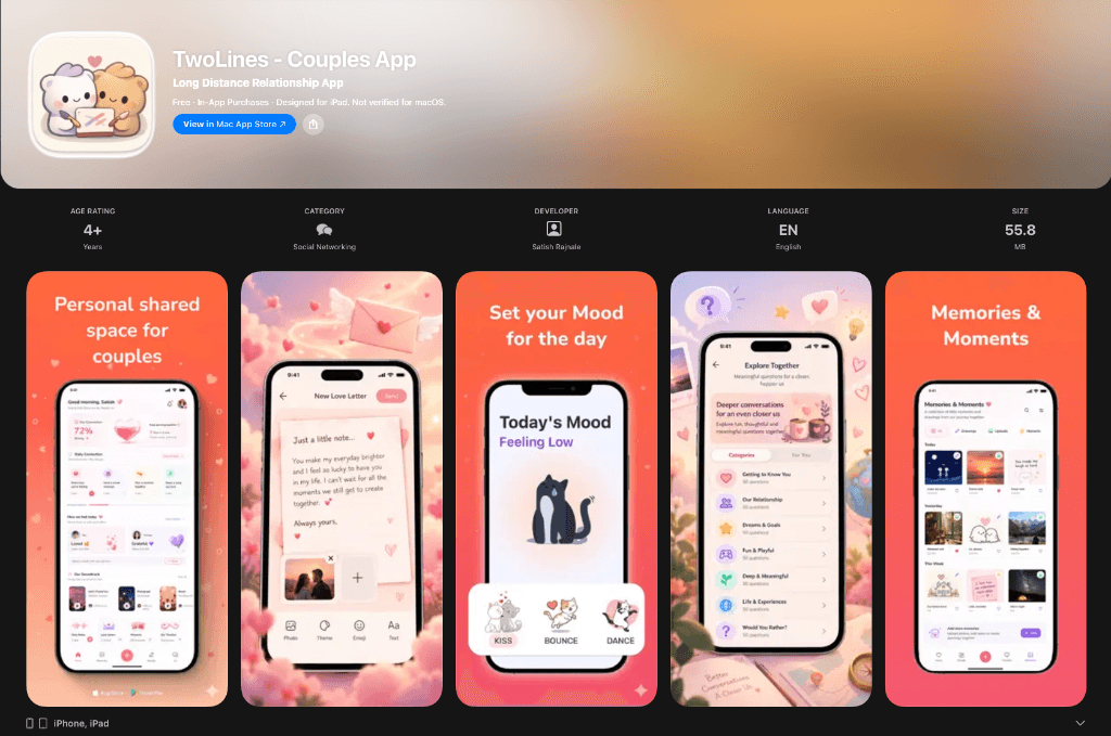TwoLines UI preview